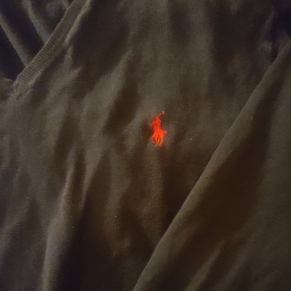 Polo by Ralph Lauren V-Neck Sweater Shirt | Black | Lightweight | Pima | Cotton - Picture 3 of 6